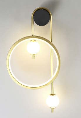 Бра Crystal Lux RODRIGO AP20W LED BLACK/GOLD