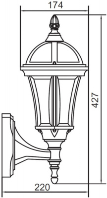 Настенный фонарь уличный ROMA S 95201S/04 Bl