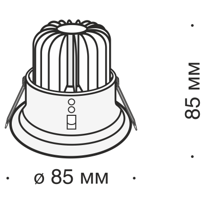 Встраиваемый светильник Maytoni DL034-2-L8W