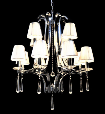 Хрустальная подвесная люстра Lumina Deco Venisia LDP 8810-12 SL