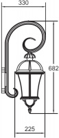 Настенный фонарь уличный ROMA L 95202L/18 Gb