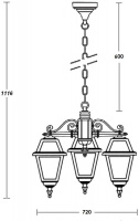 Уличный светильник подвесной FARO-FROST L 91170fL/3 Bl