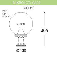Уличный светильник Fumagalli Mikrolot/G300 G30.110.000.BZE27