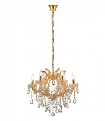 Хрустальная подвесная люстра Lumina Deco Eliza LDP 7029-6 GD