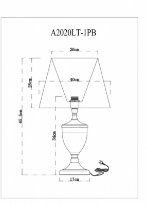 Интерьерная настольная лампа Radison A2020LT-1PB