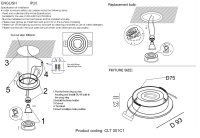 Светильник встраиваемый Crystal Lux CLT 001C1 BL