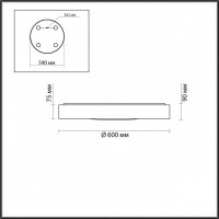 Настенно-потолочный светильник Lunor 4947/60CL