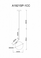 Подвесной светильник Bolla-unica A1921SP-1CC