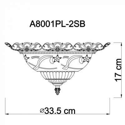 Потолочный светильник Piatti A8001PL-2SB