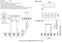 Люстры Crystal Lux MAESTRO SP-PL10 L1100 GOLD