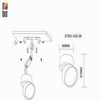 Точечный светильник St651 ST651.432.09