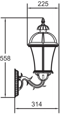 Настенный фонарь уличный ROMA L 95201L/15 W