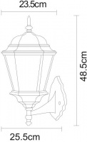 Настенный фонарь уличный Genova A1201AL-1BN