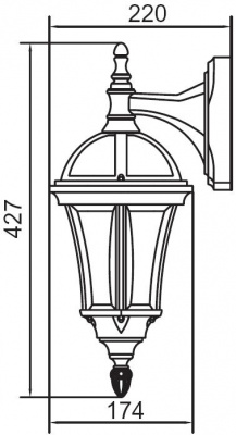 Настенный фонарь уличный ROMA S 95202S/04 Bl