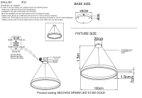 Люстра Crystal Lux MUCHOS SP88W LED D1000 GOLD