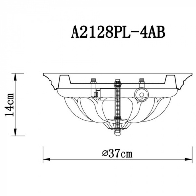 Потолочный светильник San Marco A2128PL-4AB